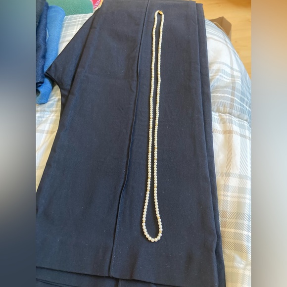 VINTAGE MONET Pearls 33” long with GOLD Plated accents STATIONS. - Picture 2 of 4